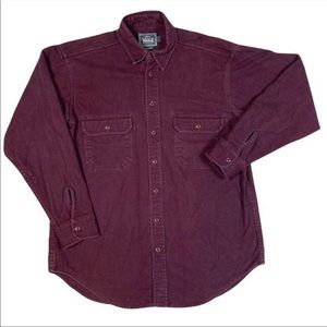 Brand new Mens Woolrich original outdoor wear burgundy long sleeve blouse